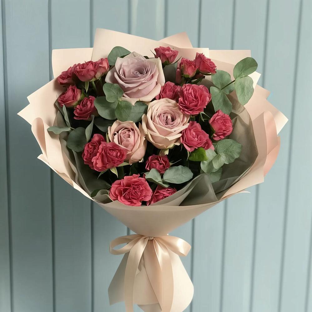 Букет цветов из: Гвоздики и Розы в Кадуе