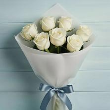 7 Белых роз Эдлесс Лав в Кадуе Букет 7 Белых роз Эдлесс Лав в Кадуе