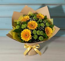 Букет цветов из:  Герберы и Хризантемы в Кадуе