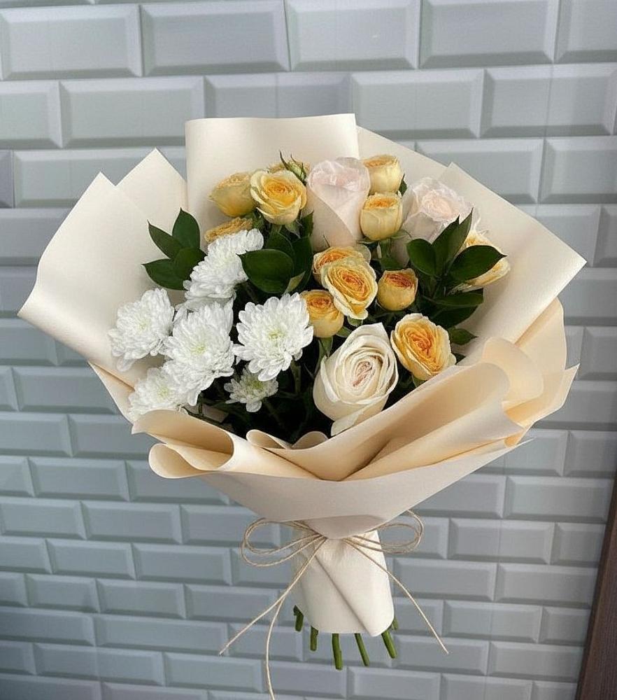 Букет цветов из: Розы и Хризантемы в Кадуе