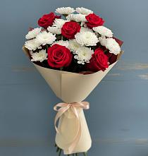 Букет цветов из:  Розы и Хризантемы в Кадуе
