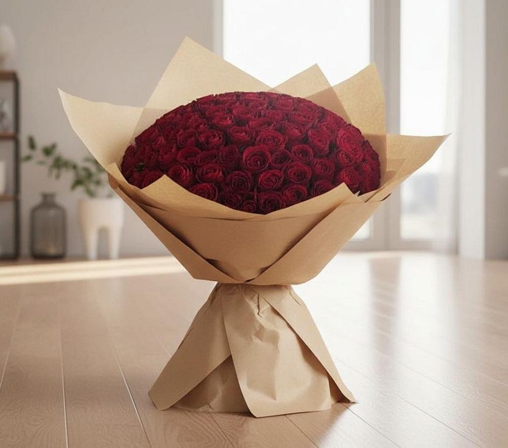 Букет 101 Красная роза в Кадуе