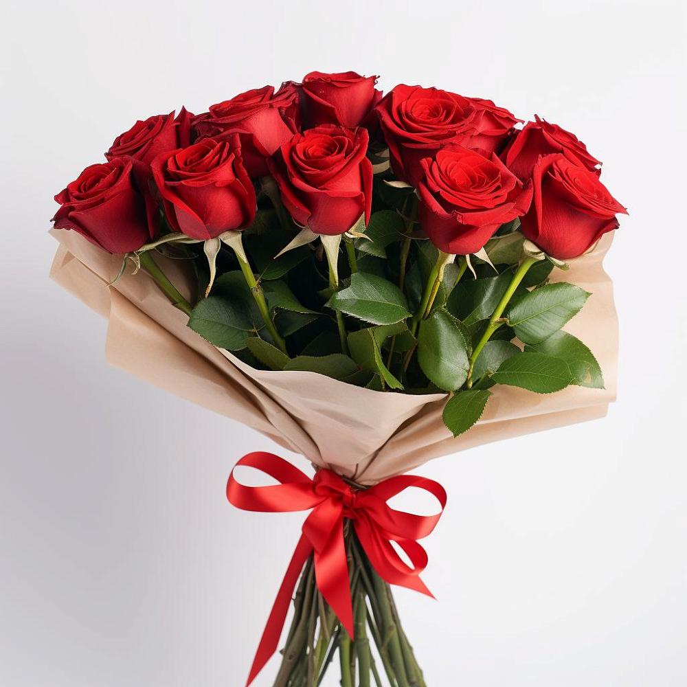 Букет 11 Красных роз Эдлесс Лав в Кадуе